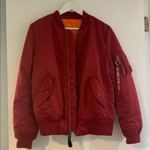 Red Alpha Women’s Bomber Jacket
